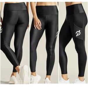 PELOTON | High Rise Black & White Rib Pocket Leggings Women’s Size Small